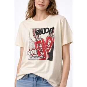 Coca Cola Lucky Brand Graphic Tee XXL Pop Art Soda Enjoy Fizz Shirt NEW